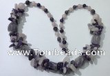 CGN386 23 inches chinese crystal & mixed quartz beaded necklaces