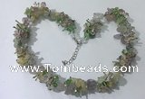 CGN405 19.5 inches chinese crystal & mixed quartz chips beaded necklaces