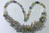 CGN460 22 inches chinese crystal & mixed quartz beaded necklaces