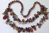 CGN530 19.5 inches chinese crystal & mixed gemstone beaded necklaces