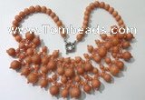 CGN558 19.5 inches stylish 4mm - 12mm candy jade beaded necklaces