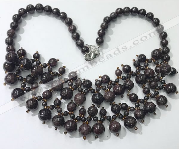 CGN564 19.5 inches stylish 4mm - 12mm candy jade beaded necklaces