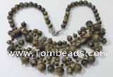 CGN565 19.5 inches stylish 4mm - 12mm yellow tiger eye beaded necklaces