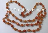 CGN654 22 inches chinese crystal & striped agate beaded necklaces