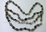 CGN657 22 inches chinese crystal & striped agate beaded necklaces