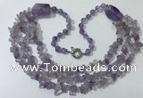 CGN671 22 inches stylish amethyst beaded necklaces wholesale