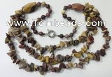 CGN675 22 inches stylish mookaite gemstone beaded necklaces