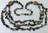 CGN685 23.5 inches chinese crystal & Indian agate beaded necklaces