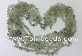 CGN722 19.5 inches stylish 6 rows prehnite chips necklaces