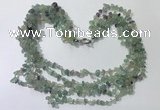 CGN742 19.5 inches stylish 5 rows mixed gemstone chips necklaces