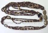 CGN853 30 inches trendy mookaite long beaded necklaces