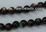 CGO02 15.5 inches 6mm round gold multi-color stone beads