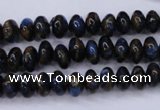 CGO181 15.5 inches 5*8mm rondelle gold blue color stone beads