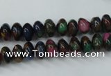 CGO21 15.5 inches 5*8mm rondelle gold multi-color stone beads