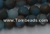 CGO258 15.5 inches 10mm round matte gold multi-color stone beads