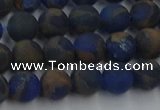 CGO261 15.5 inches 6mm round matte gold multi-color stone beads