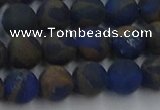 CGO262 15.5 inches 8mm round matte gold multi-color stone beads