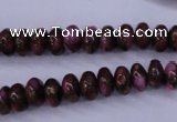 CGO71 15.5 inches 5*8mm rondelle gold red color stone beads