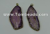 CGP142 30*55mm - 40*65mm freeform agate pendants wholesale