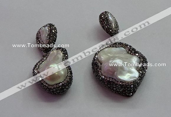 CGP1505 22*50mm - 33*60mm nuggets pearl pendants wholesale