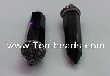 CGP1522 25*80mm - 28*90mm sticks black obsidian pendants