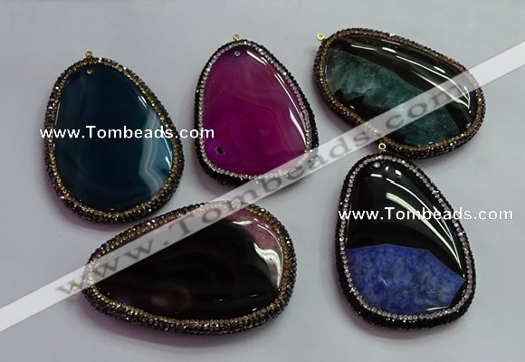 CGP1551 40*60mm - 45*70mm freeform agate pendants wholesale