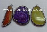 CGP1552 50*75mm - 58*100mm freeform agate pendants wholesale