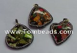 CGP1564 45*50mm freeform sea sediment jasper pendants