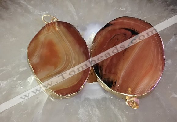 CGP2012 30*50mm - 50*80mm freeform agate slab pendants wholesale