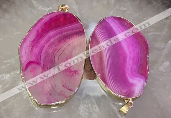 CGP2014 30*50mm - 50*80mm freeform agate slab pendants wholesale