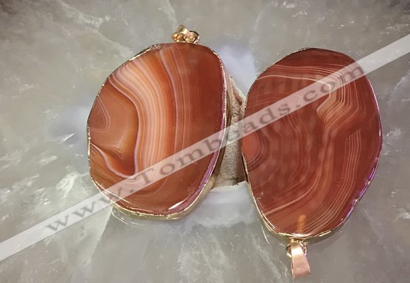 CGP2015 30*50mm - 50*80mm freeform agate slab pendants wholesale