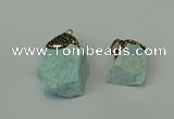 CGP202 15*25mm - 25*35mm nuggets amazonite gemstone pendants
