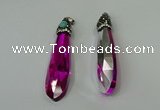 CGP244 17*70mm faceted teardrop crystal glass pendants wholesale