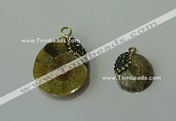 CGP270 15*18mm - 22*28mm ammonite pendants wholesale