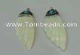 CGP293 28*70mm wing-shaped pearl shell pendants wholesale