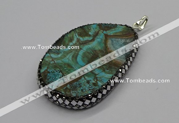 CGP3030 35*50mm - 40*65mm freeform ocean agate pendants