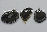 CGP3038 35*65mm - 45*60mm freeform agate gemstone pendants