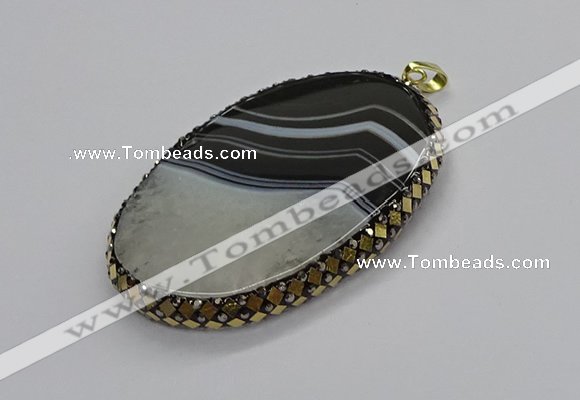 CGP3041 45*65mm - 45*70mm oval druzy agate pendants