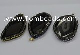 CGP3063 40*65mm - 45*70mm freeform agate gemstone pendants