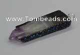 CGP3077 25*50mm - 30*65mm freeform druzy amethyst pendants