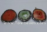 CGP3086 40*50mm - 50*65mm freeform druzy agate pendants