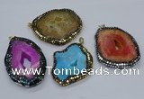 CGP3089 40*50mm - 50*65mm freeform druzy agate pendants