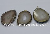 CGP3091 60*70mm - 70*80mm freeform druzy agate pendants