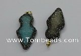 CGP3107 22*50mm arrowhead druzy agate pendants wholesale