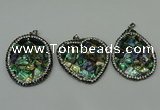 CGP311 35*45mm - 40*40mm abalone shell pendants wholesale