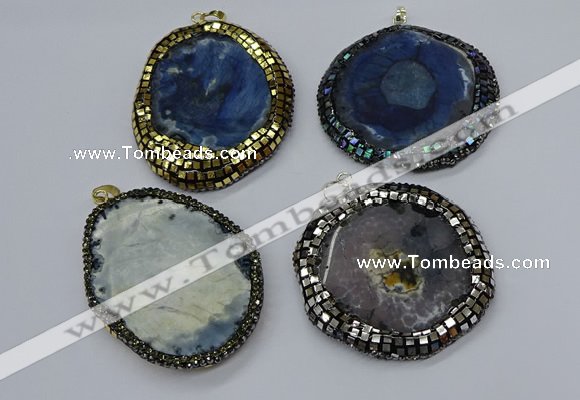 CGP3144 45*60mm - 50*65mm freeform agate gemstone pendants