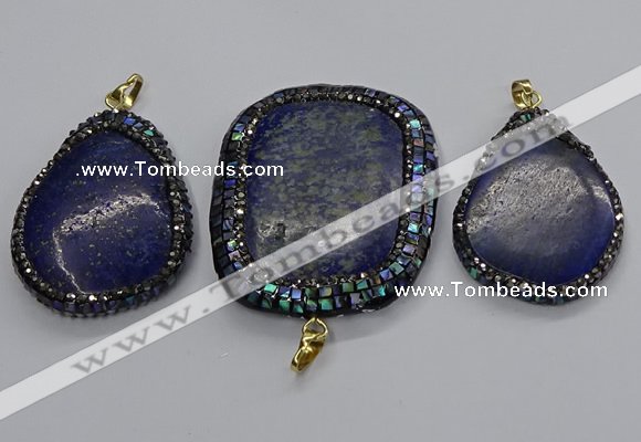 CGP3147 35*45mm - 45*60mm freeform lapis lazuli pendants