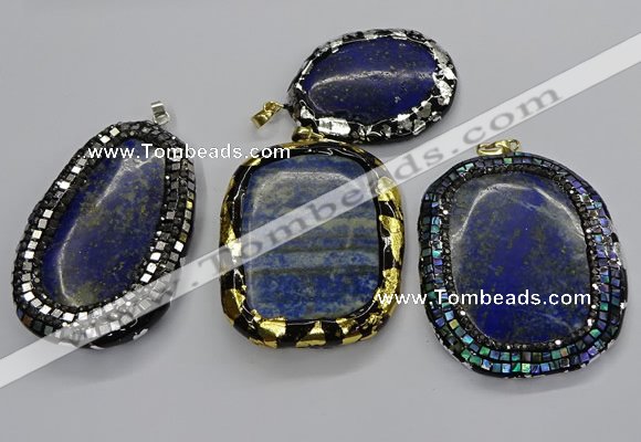 CGP3148 30*45mm - 45*65mm freeform lapis lazuli pendants