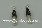 CGP318 8*30mm teardrop pearl shell pendants wholesale