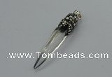 CGP3220 12*45mm - 15*55mm sticks white crystal pendants